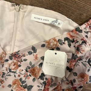 Altar'd State Pink and Orange Floral Dress